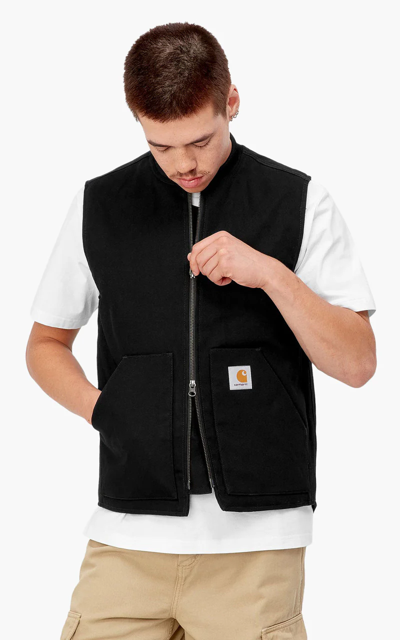 Carhartt WIP Classic Vest Black Rigid - Image 7