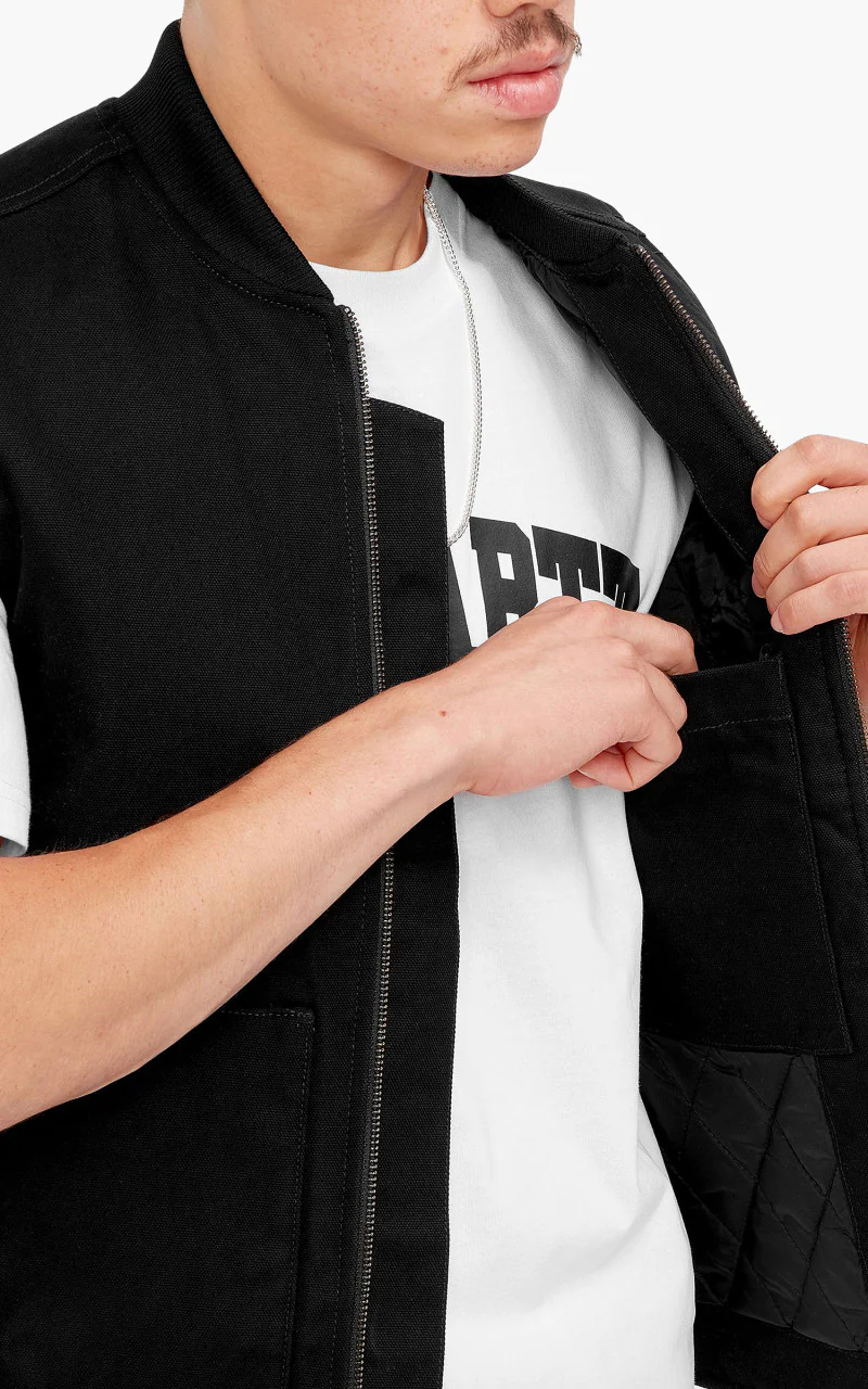 Carhartt WIP Classic Vest Black Rigid - Image 8