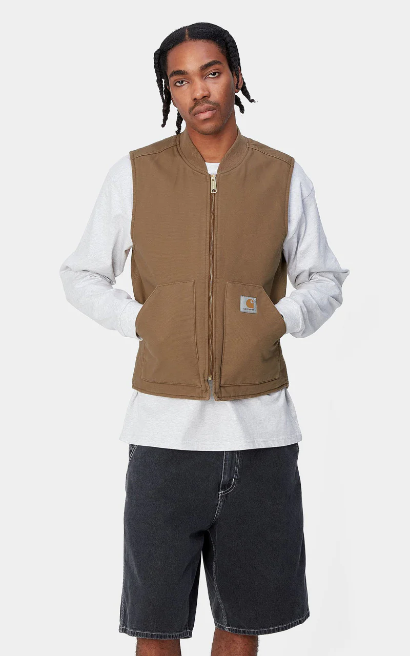Carhartt WIP Classic Vest Hamilton Brown Rinsed - Image 2