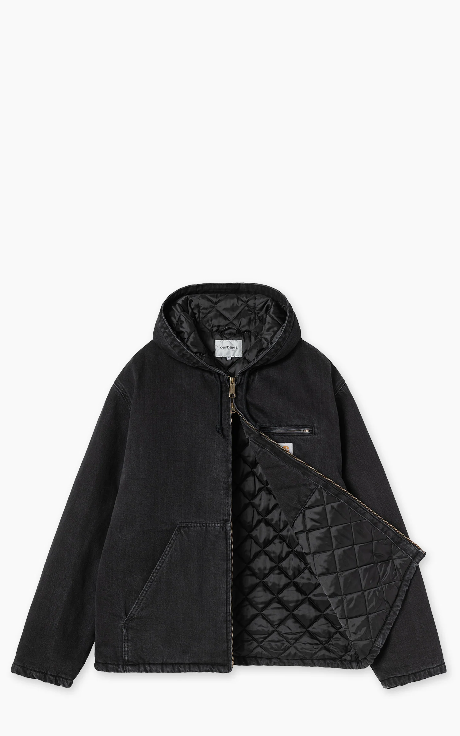 Carhartt WIP Cleveland Jacket Smith Denim Stone Washed Black - Image 2