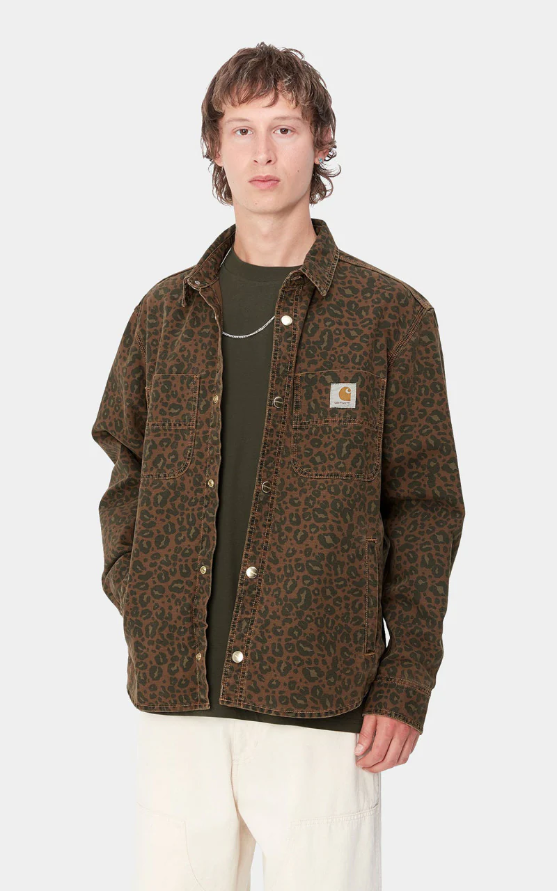 Carhartt WIP Conro Shirt Jac Camo Leo Tamarind/Tamarind - Image 2