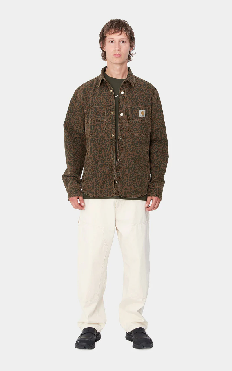 Carhartt WIP Conro Shirt Jac Camo Leo Tamarind/Tamarind - Image 4