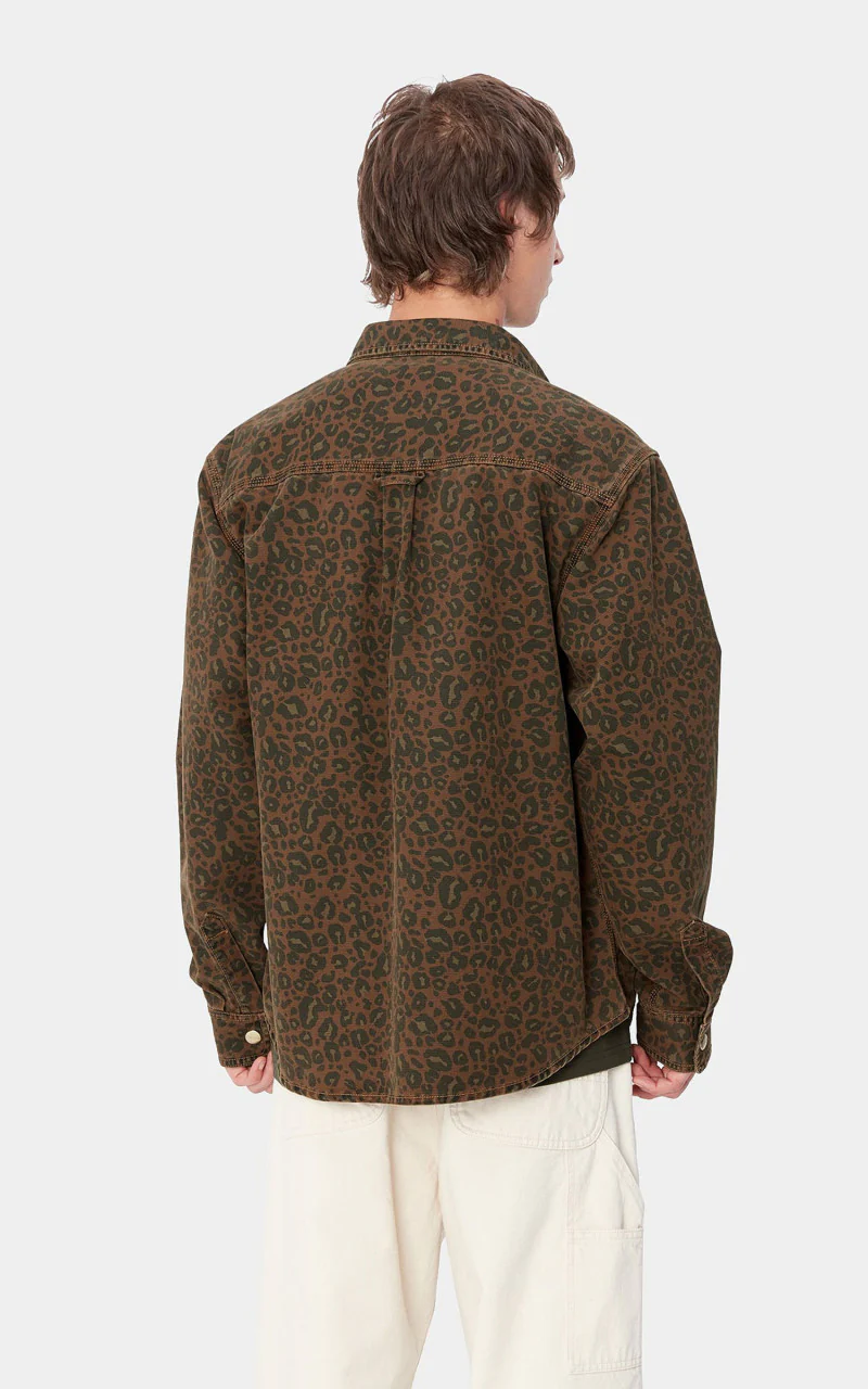 Carhartt WIP Conro Shirt Jac Camo Leo Tamarind/Tamarind - Image 6