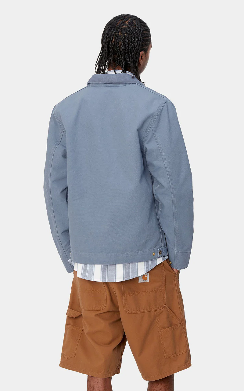 Carhartt WIP Detroit Jacket Dearborn Canvas Aged Bay Blue - Image 7