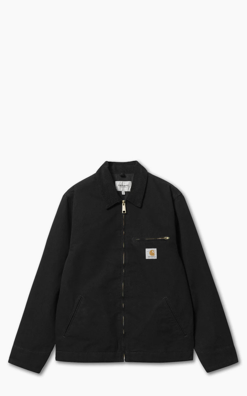 Carhartt WIP Detroit Jacket Dearborn Canvas Black/Black Rinsed
