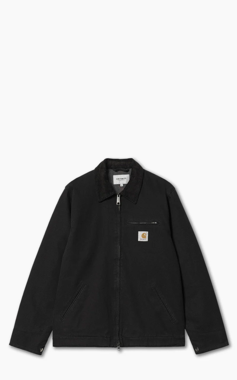 Carhartt WIP Detroit Jacket Dearborn Canvas Heavy Stone Wash Black