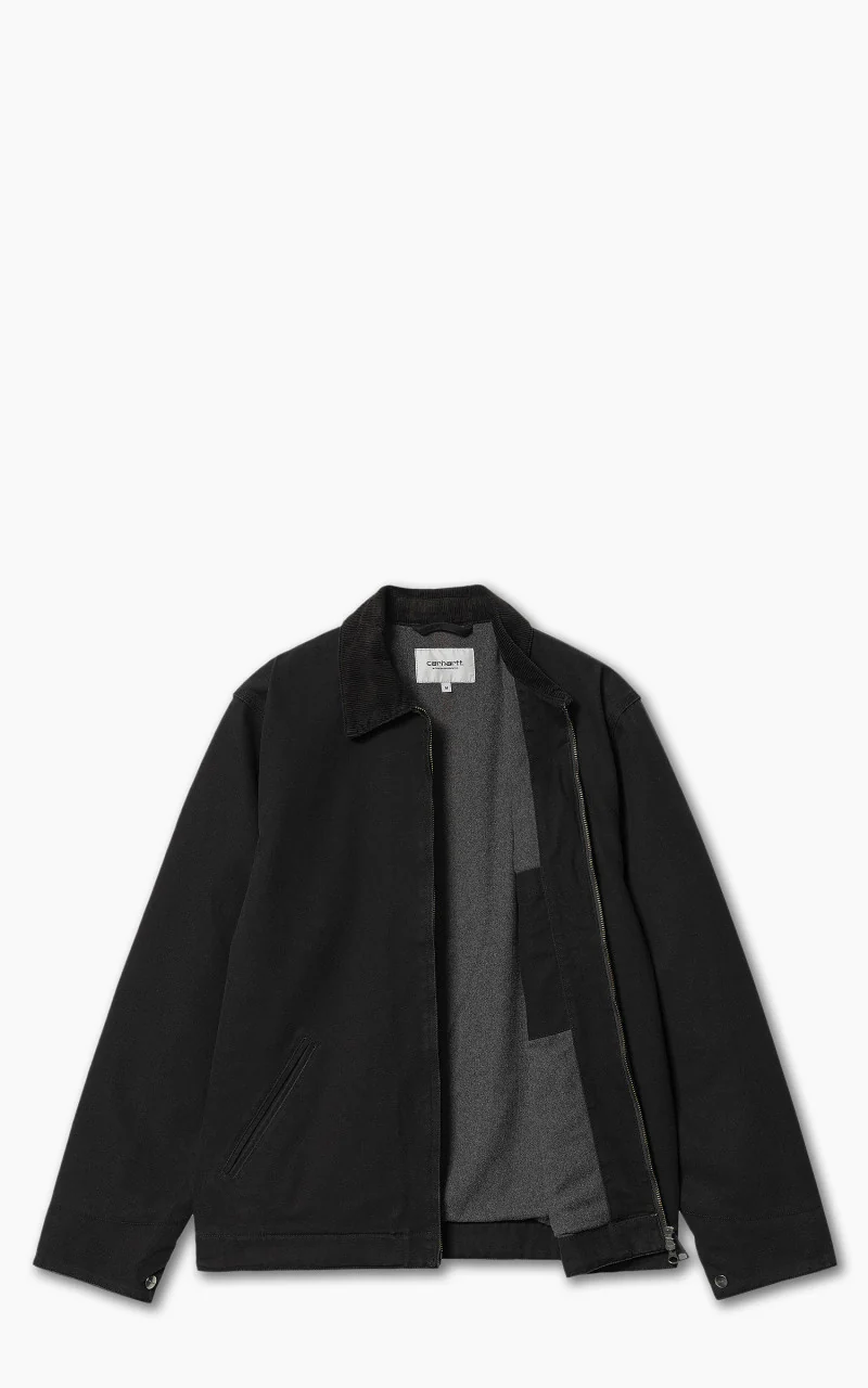 Carhartt WIP Detroit Jacket Dearborn Canvas Heavy Stone Wash Black - Image 5