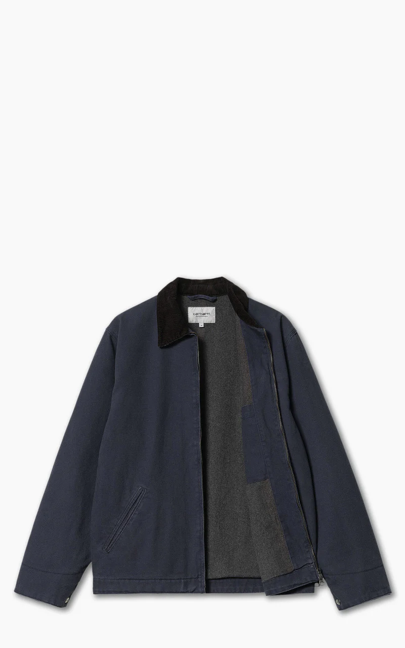 Carhartt WIP Detroit Jacket Dearborn Canvas Heavy Stone Wash Blue - Image 3