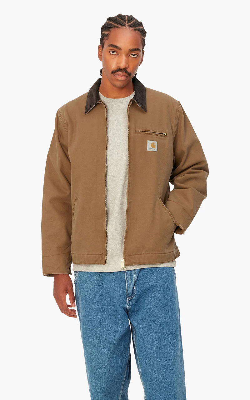 Carhartt WIP Detroit Jacket Dearborn Canvas Heavy Stone Wash Hamilton Brown - Image 2