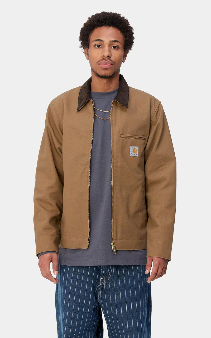 Carhartt WIP Detroit Jacket Dearborn Canvas Rigid Hamilton Brown/Tobacco - Image 4