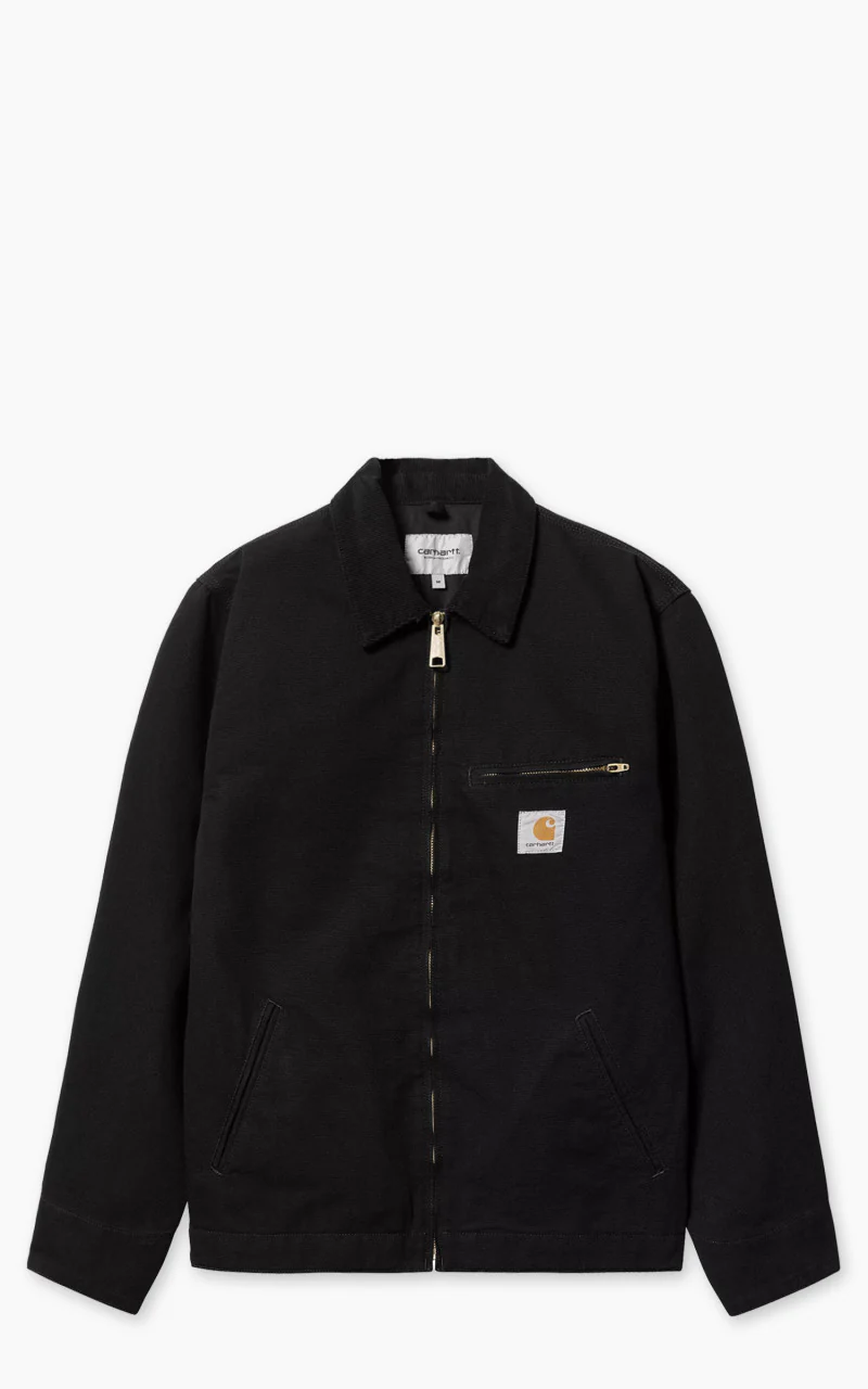Carhartt WIP Detroit Jacket Dearborn Canvas Rinsed Black/Black