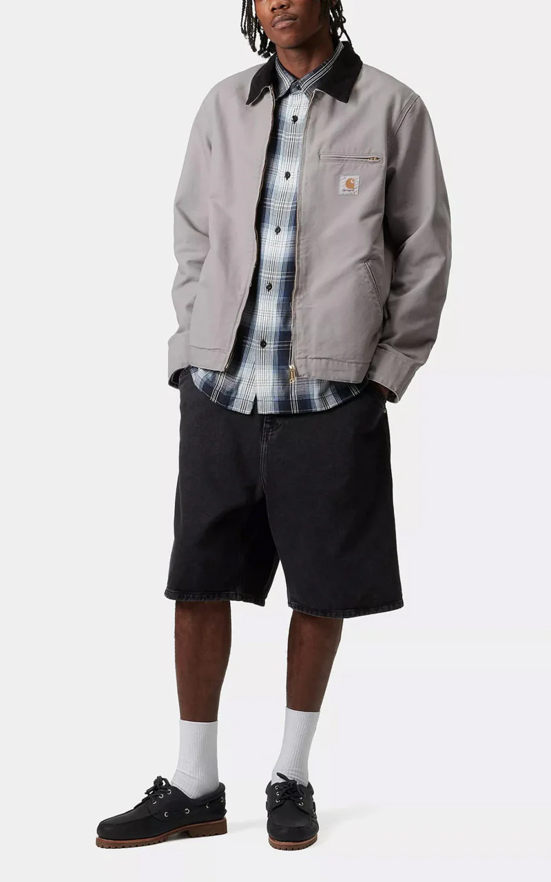 Carhartt WIP Detroit Jacket Dearborn Canvas Rinsed Yosemite/Black - Image 2