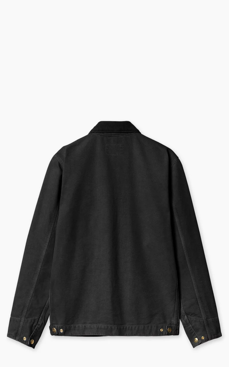 Carhartt WIP Detroit Jacket Dearborn Stone Canvas Black/Black - Image 6