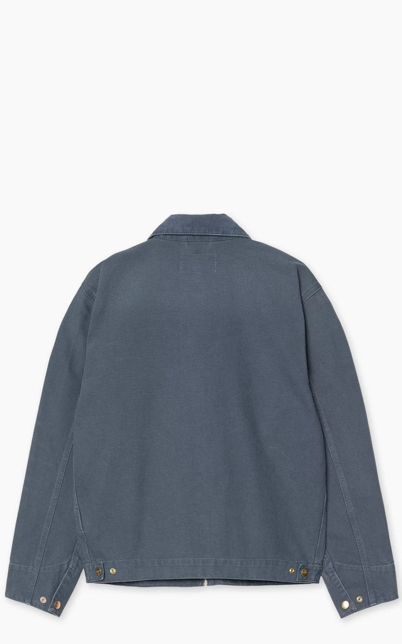 Carhartt WIP Detroit Jacket Dearborn Stone Canvas Dusky Blue - Image 2
