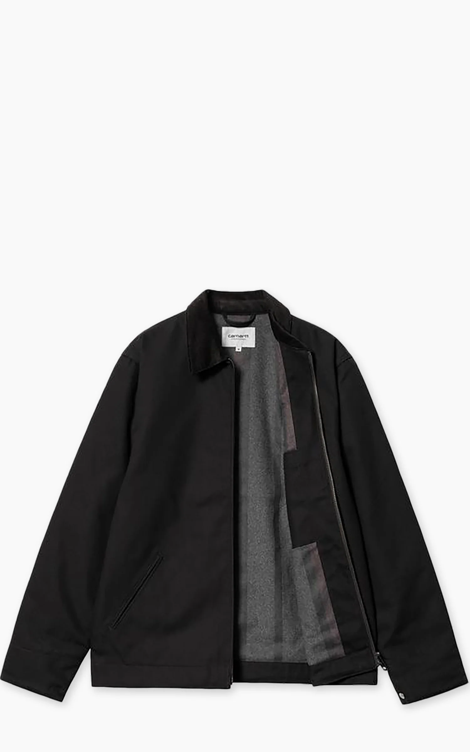 Carhartt WIP Detroit Jacket Winter Dearborn Canvas Rigid Black/Black - Image 2