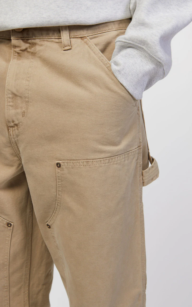 Carhartt WIP Double Knee Pant Dearborn Canvas Faded Dusty H Brown - Image 10