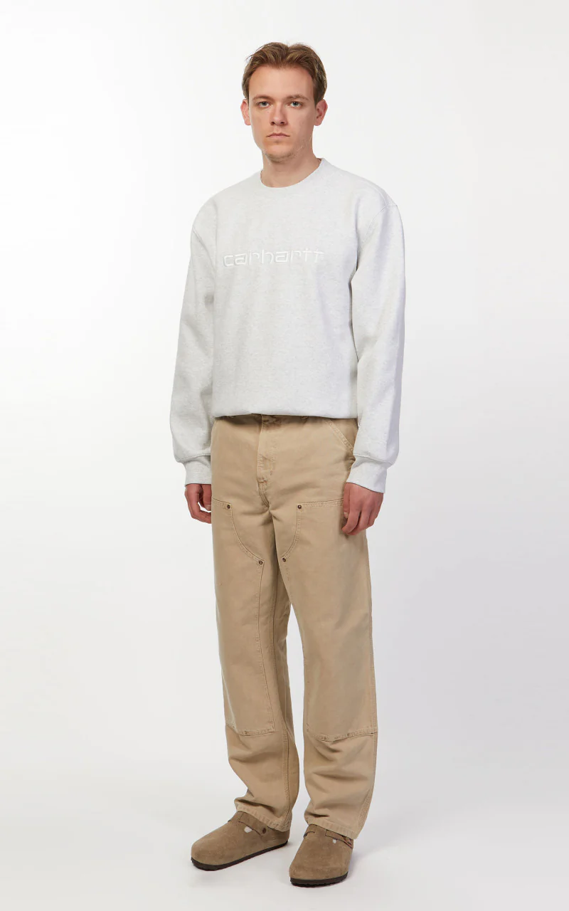 Carhartt WIP Double Knee Pant Dearborn Canvas Faded Dusty H Brown - Image 4