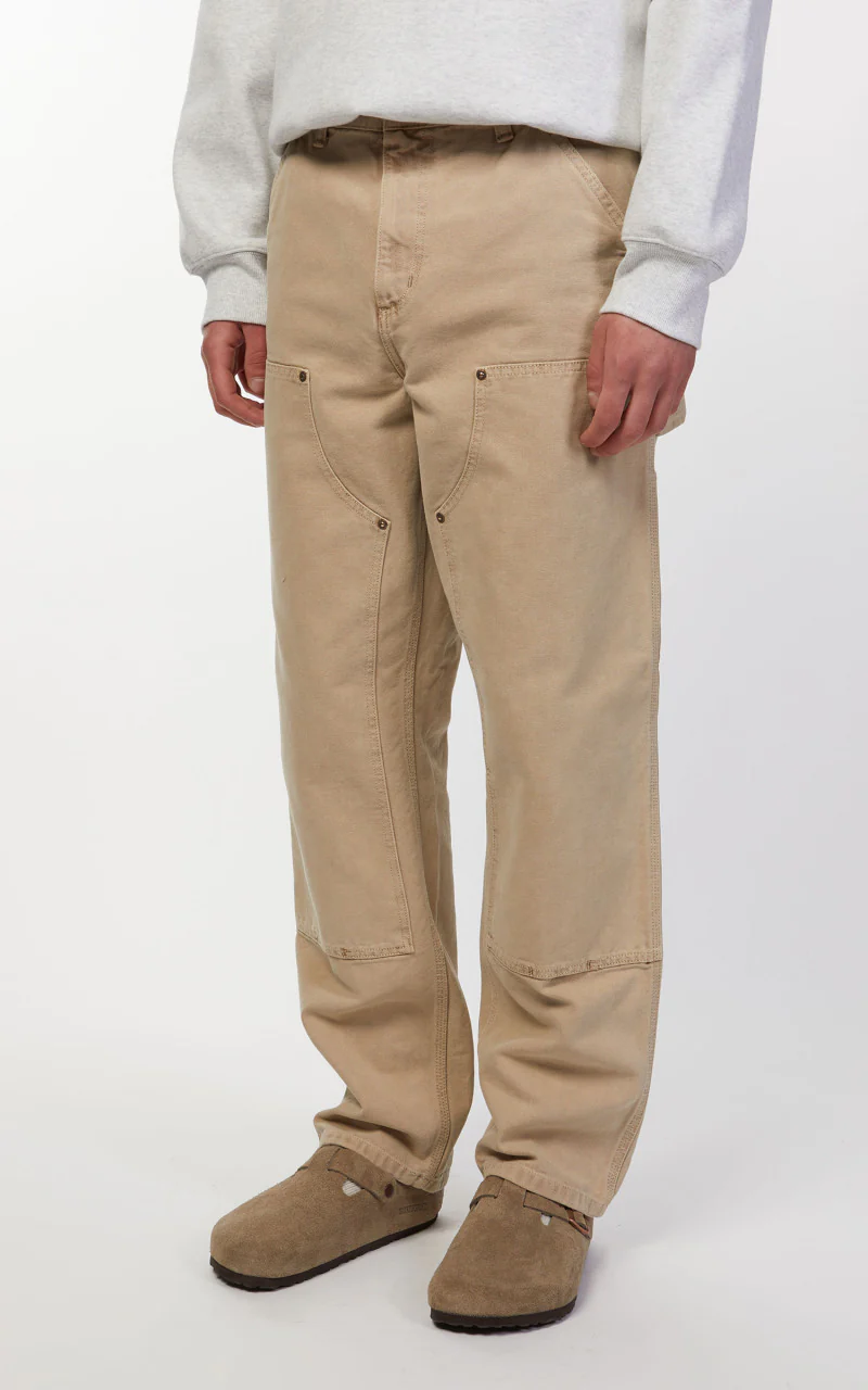 Carhartt WIP Double Knee Pant Dearborn Canvas Faded Dusty H Brown - Image 5
