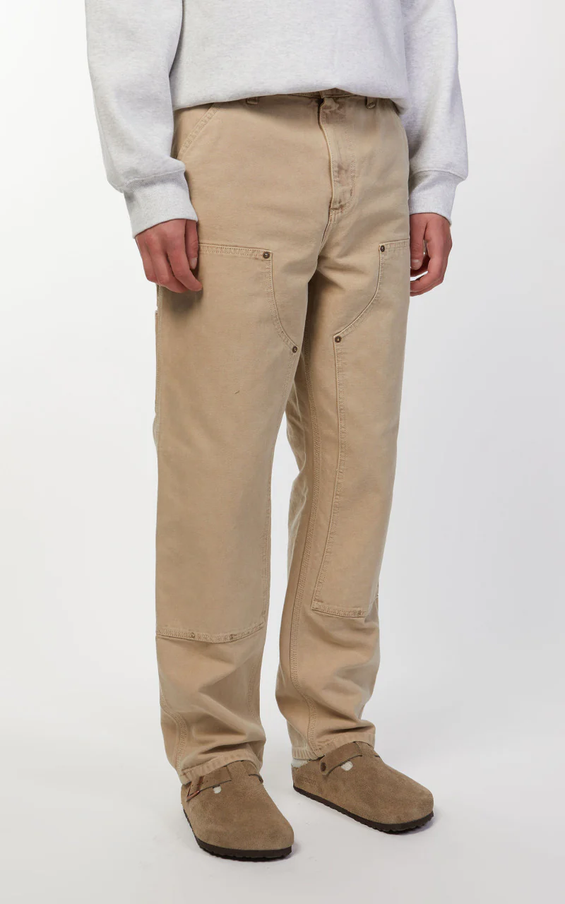 Carhartt WIP Double Knee Pant Dearborn Canvas Faded Dusty H Brown - Image 6