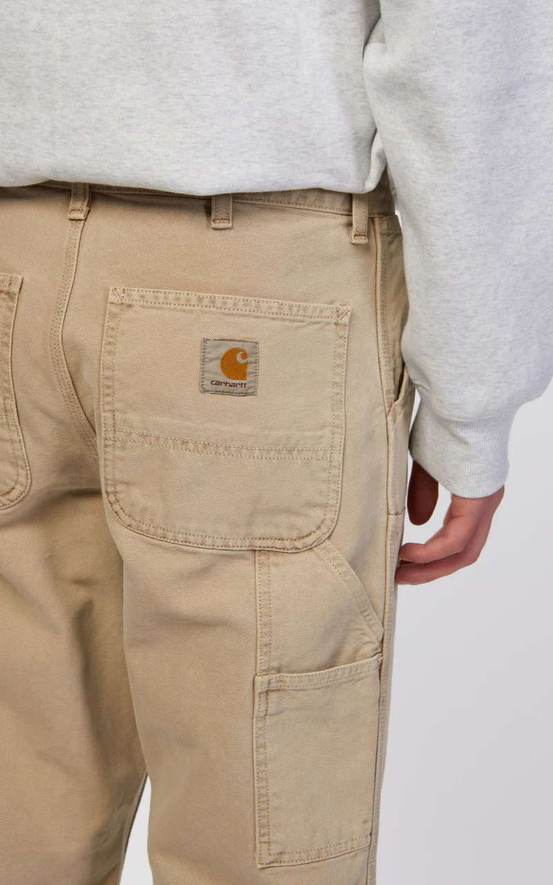 Carhartt WIP Double Knee Pant Dearborn Canvas Faded Dusty H Brown - Image 8