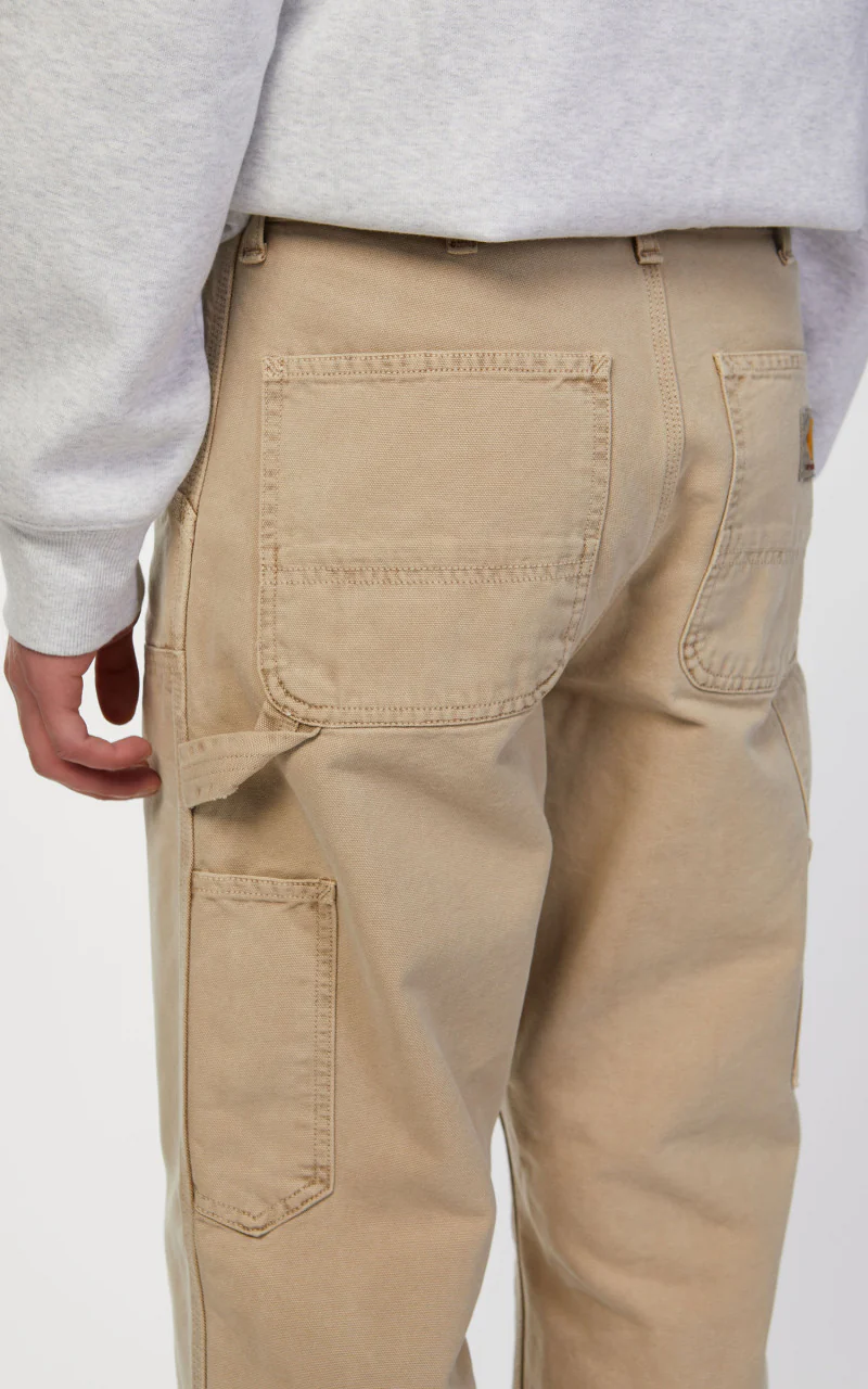 Carhartt WIP Double Knee Pant Dearborn Canvas Faded Dusty H Brown - Image 9