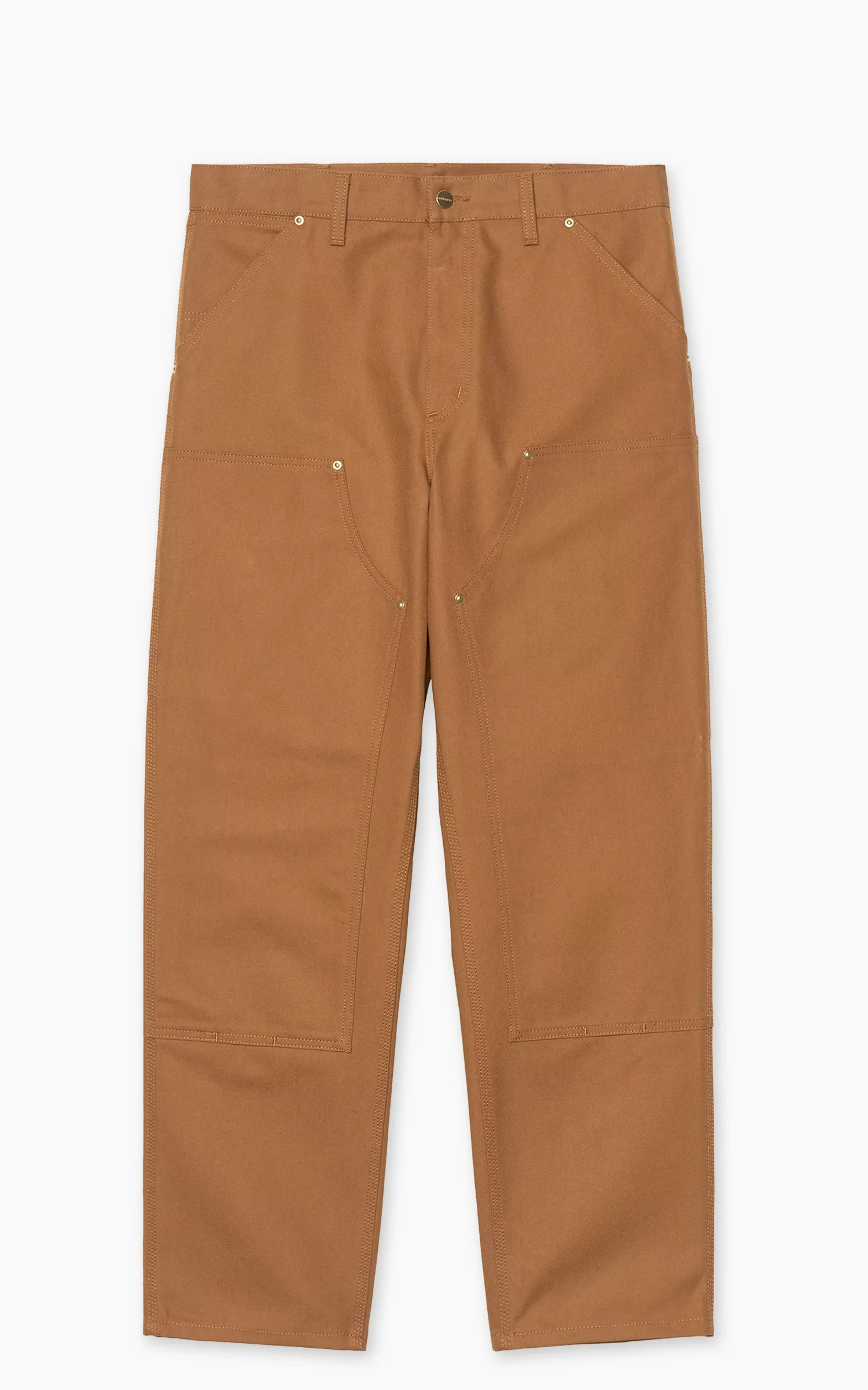 Carhartt WIP Double Knee Pant Dearborn Canvas Rigid Hamilton Brown - Image 2