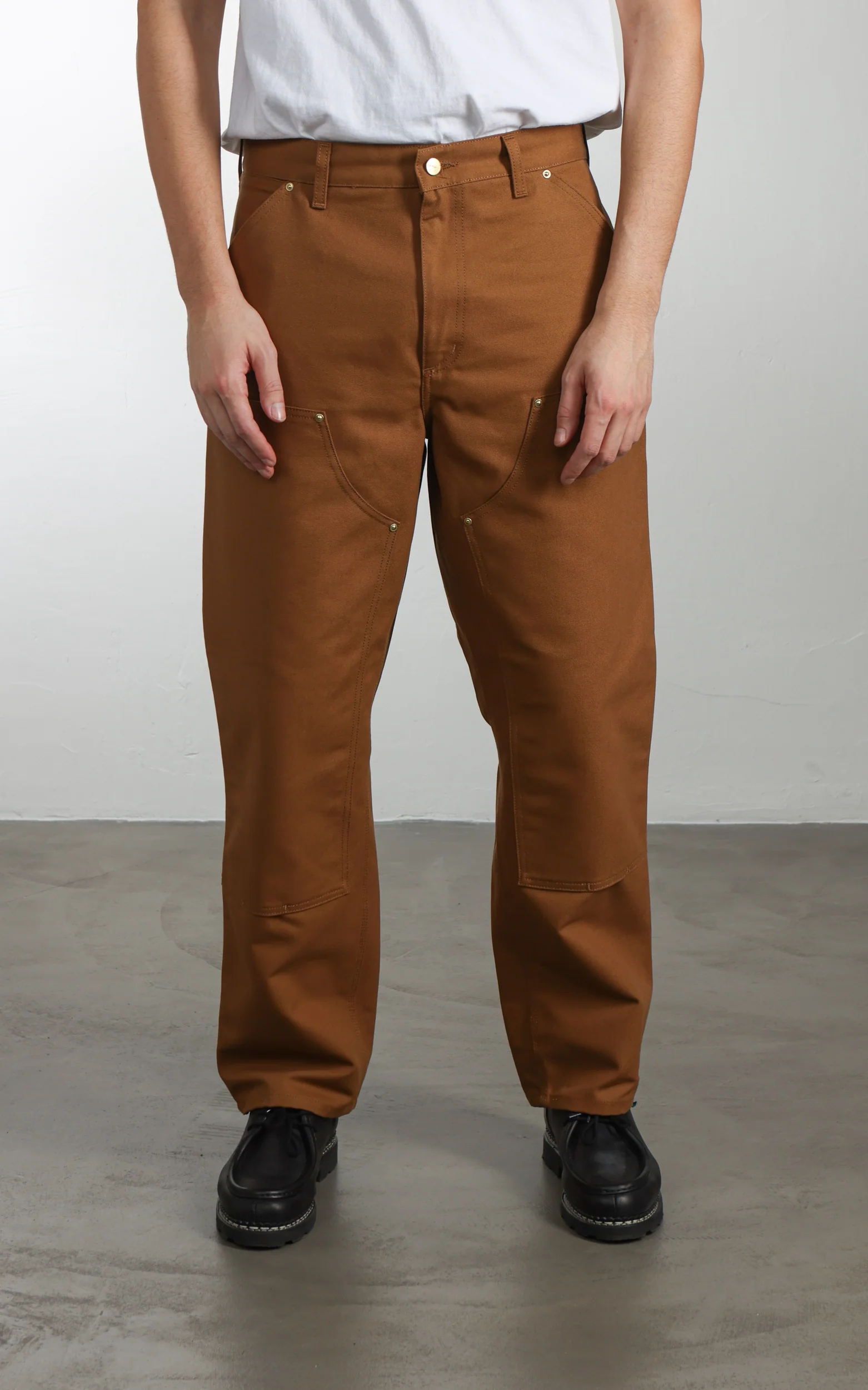 Carhartt WIP Double Knee Pant Dearborn Canvas Rigid Hamilton Brown - Image 3