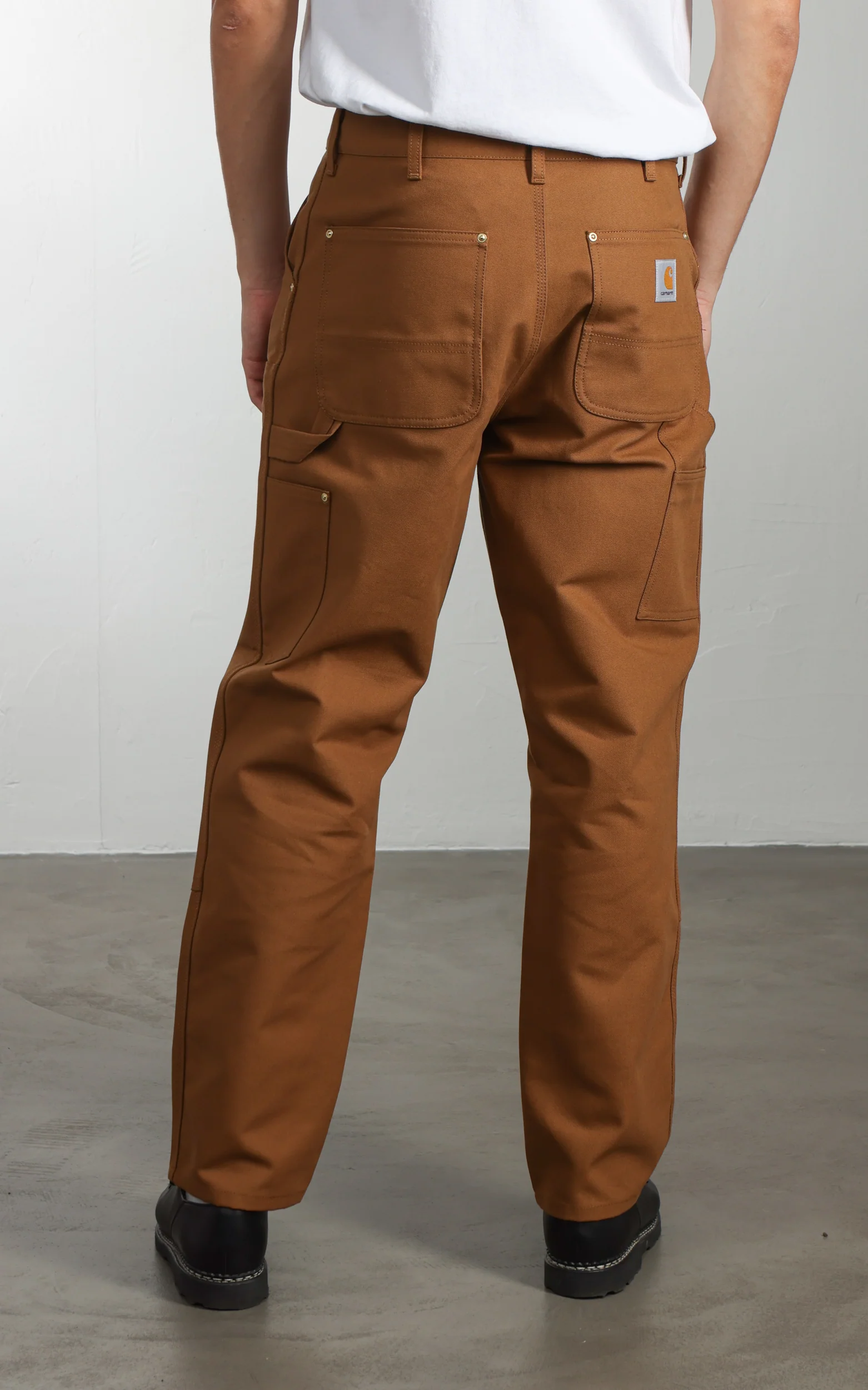 Carhartt WIP Double Knee Pant Dearborn Canvas Rigid Hamilton Brown - Image 5