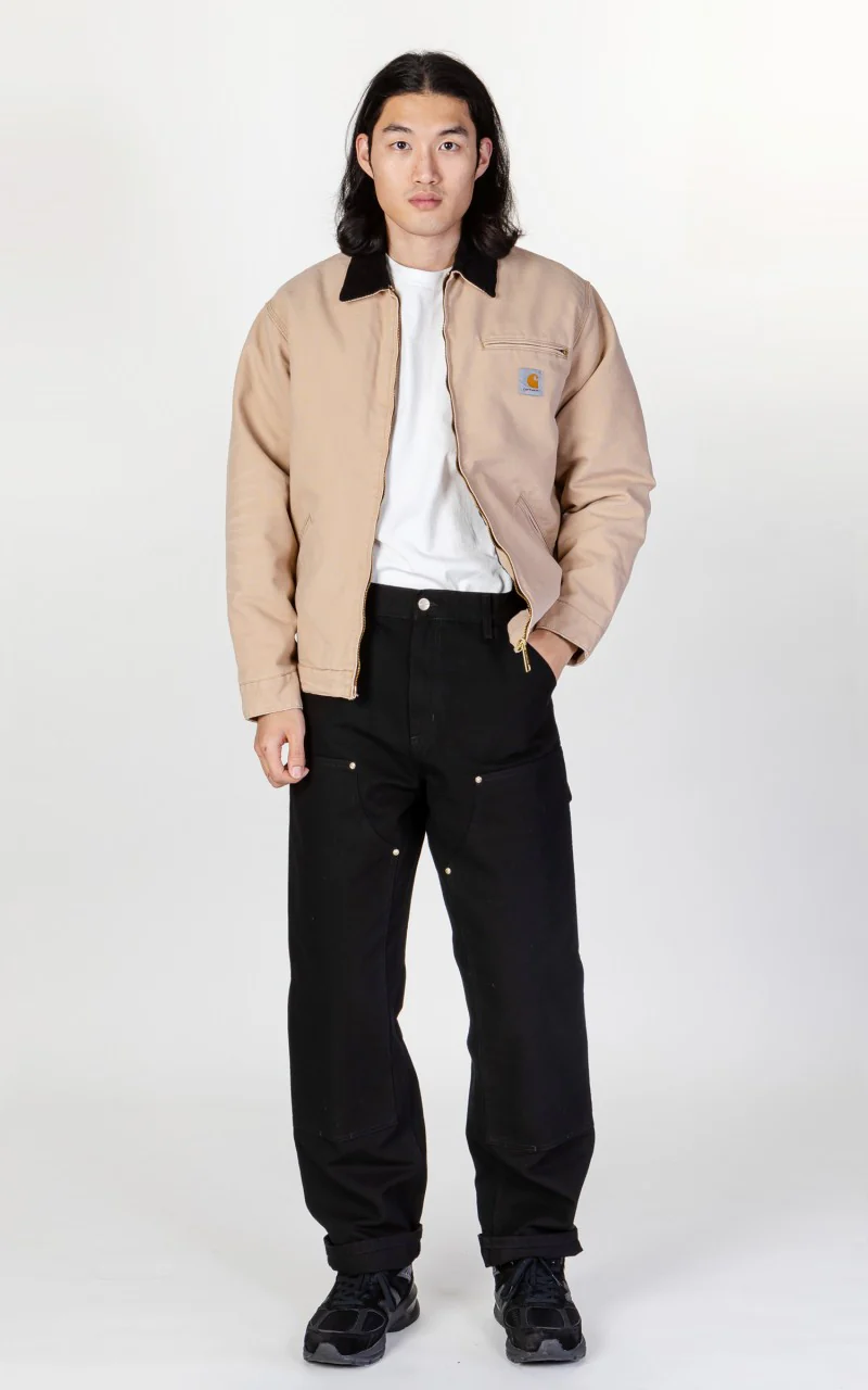 Carhartt WIP Double Knee Pant Dearborn Canvas Rinsed Black - Image 3