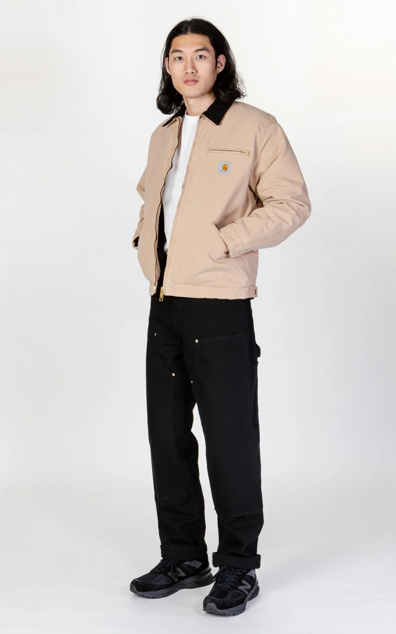 Carhartt WIP Double Knee Pant Dearborn Canvas Rinsed Black - Image 4