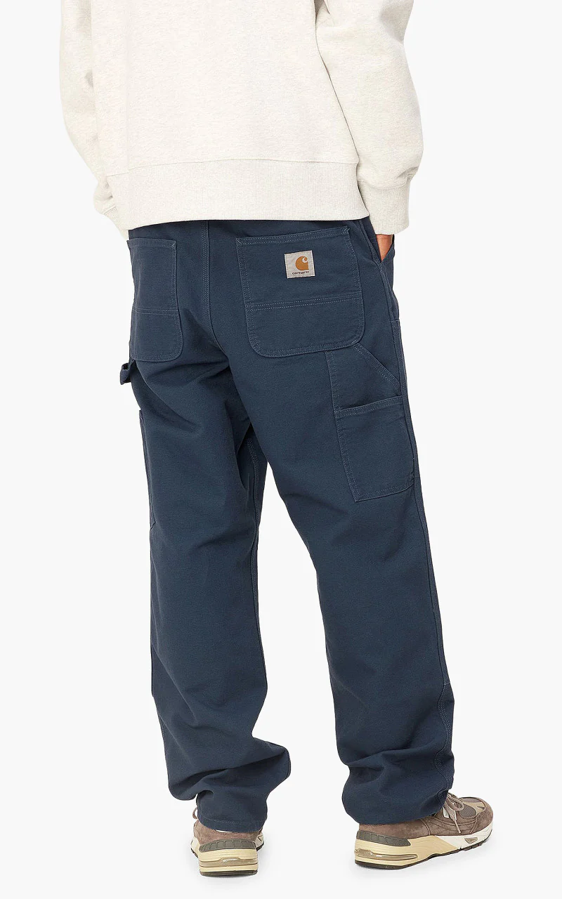 Carhartt WIP Double Knee Pant Dearborn Canvas Rinsed Blue - Image 5