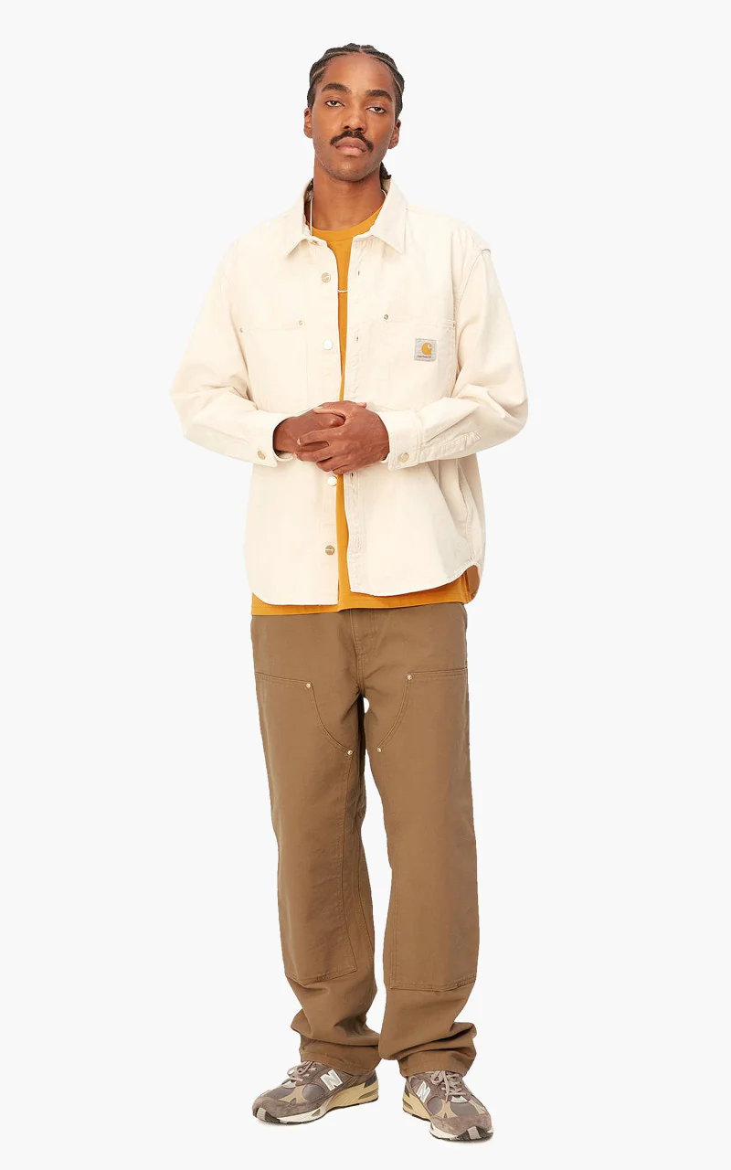 Carhartt WIP Double Knee Pant Dearborn Canvas Rinsed Hamilton Brown - Image 2