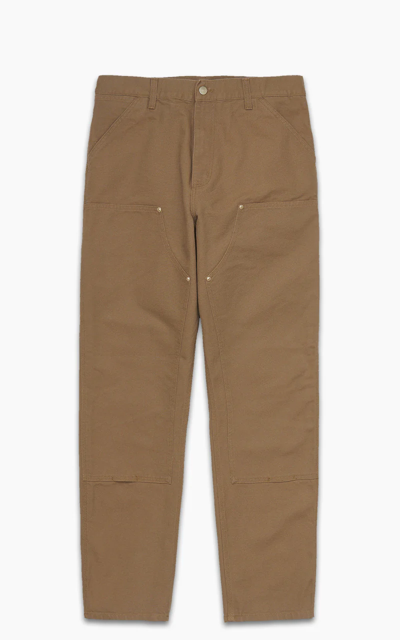 Carhartt WIP Double Knee Pant Dearborn Canvas Rinsed Hamilton Brown - Image 3