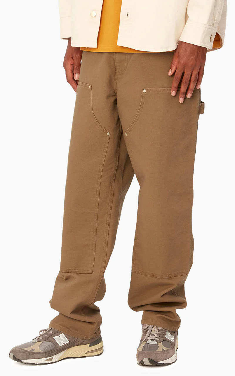 Carhartt WIP Double Knee Pant Dearborn Canvas Rinsed Hamilton Brown - Image 4