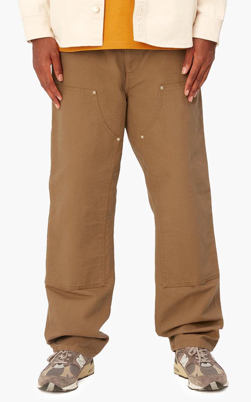 Carhartt WIP Double Knee Pant Dearborn Canvas Rinsed Hamilton Brown - Image 5