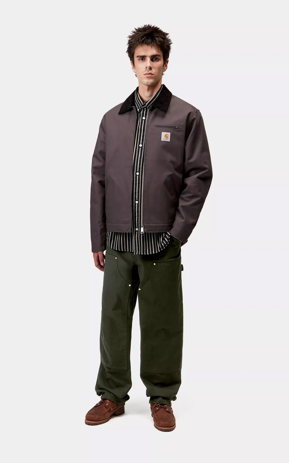 Carhartt WIP Double Knee Pant Dearborn Canvas Rinsed Olive - Image 4