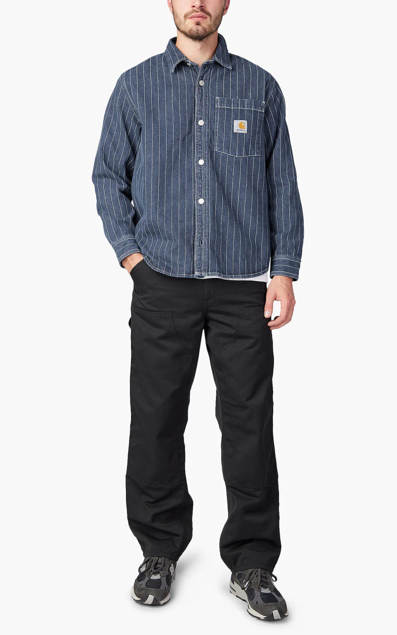 Carhartt WIP Double Knee Pant Denison Twill Rinsed Black - Image 2