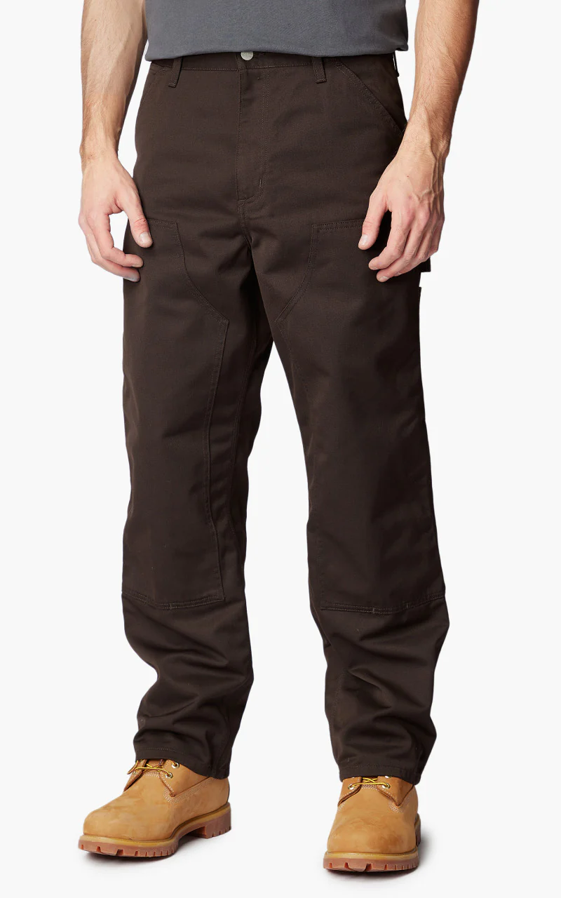 Carhartt WIP Double Knee Pant Denison Twill Tobacco Rinsed - Image 4