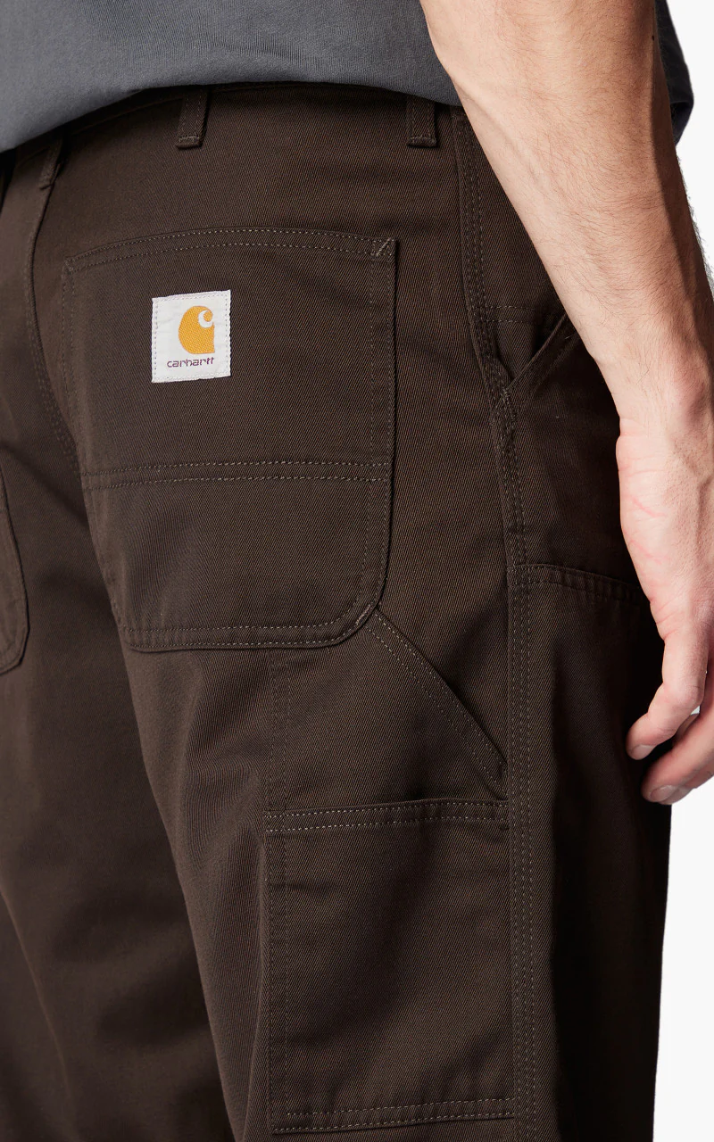 Carhartt WIP Double Knee Pant Denison Twill Tobacco Rinsed - Image 7