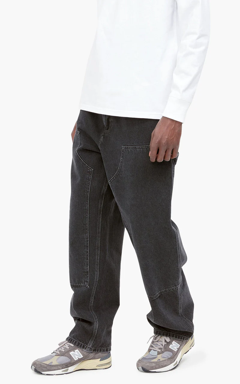 Carhartt WIP Double Knee Pant Fairfield Denim Stone Washed Black - Image 6