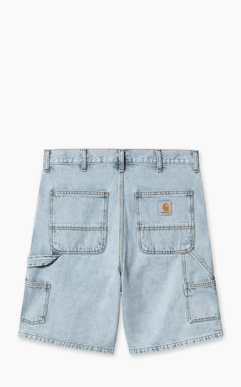 Carhartt WIP Double Knee Short Smith Denim Heavy Stone Bleached Blue - Image 2