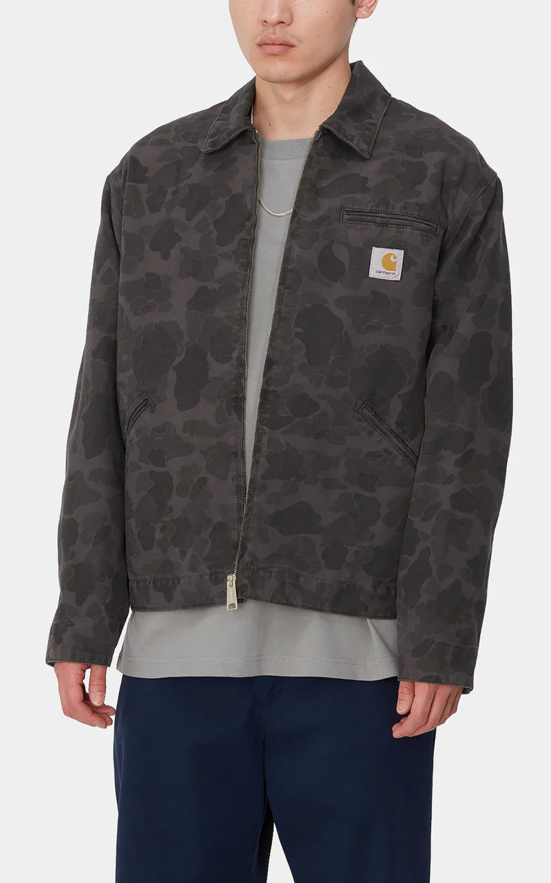 Carhartt WIP Duck Detroit Jacket Dearborn Canvas Camo Duck Green/Graphite - Image 4