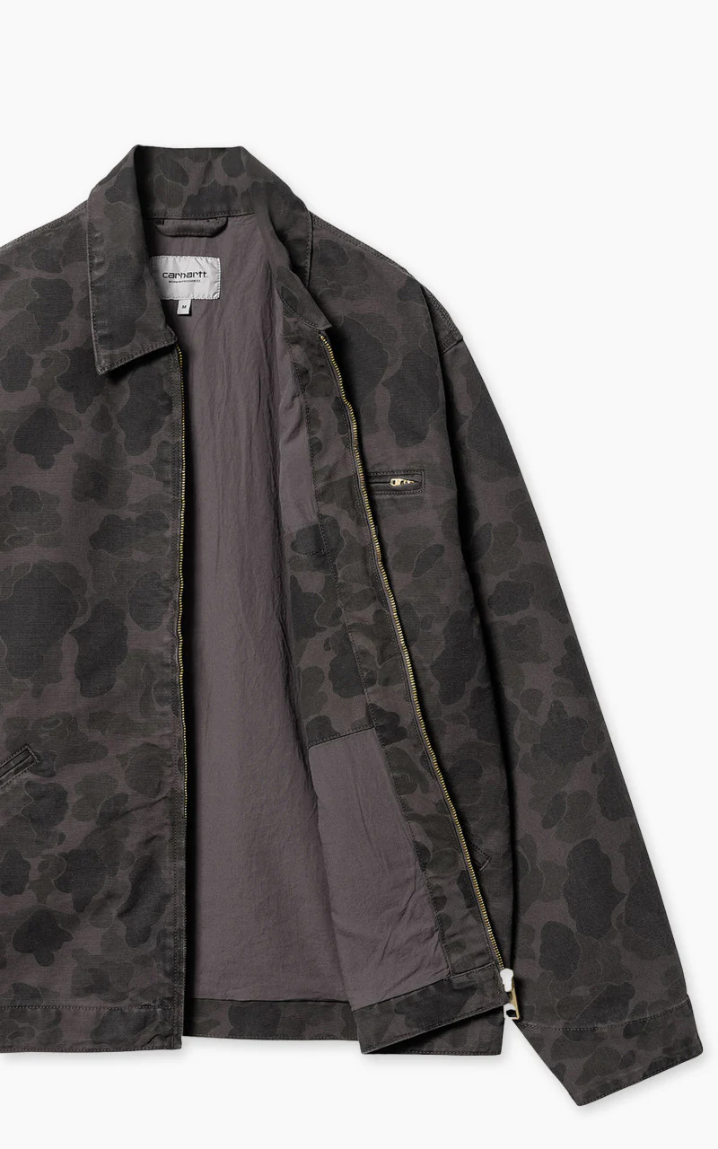 Carhartt WIP Duck Detroit Jacket Dearborn Canvas Camo Duck Green/Graphite - Image 5