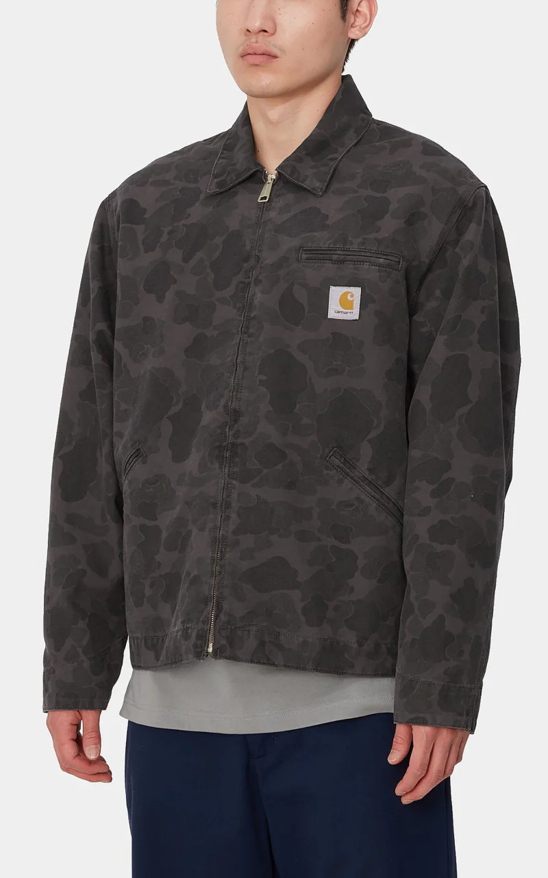 Carhartt WIP Duck Detroit Jacket Dearborn Canvas Camo Duck Green/Graphite - Image 6