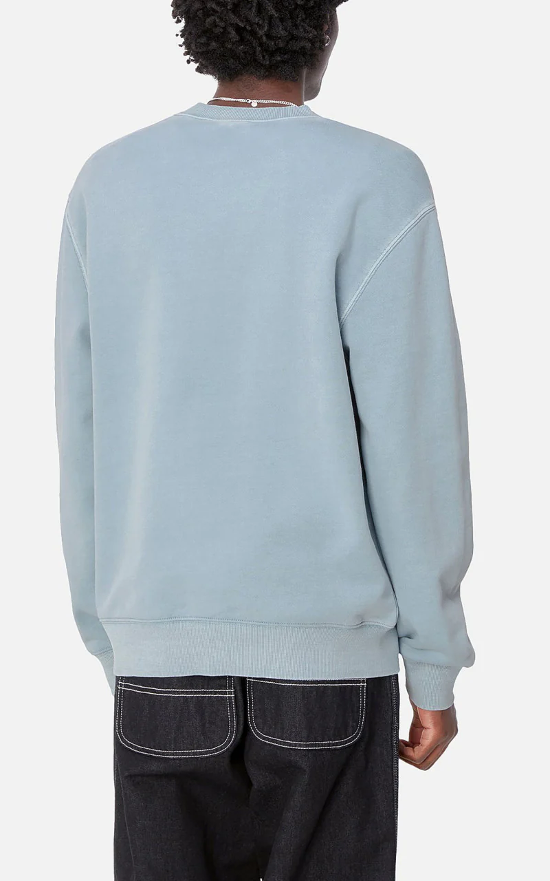 Carhartt WIP Duster Script Sweat Misty Sky - Image 5