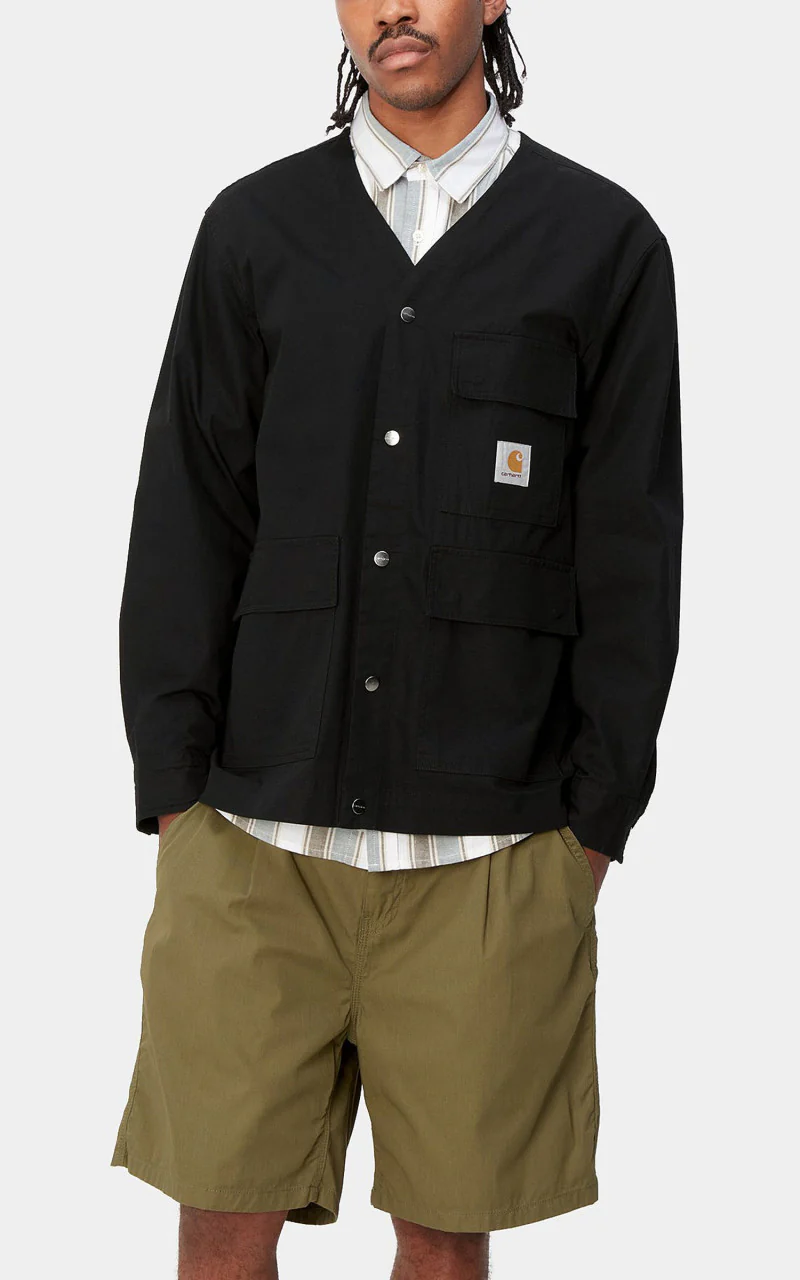 Carhartt WIP Elroy Shirt Jac Columbia Ripstop Black - Image 2