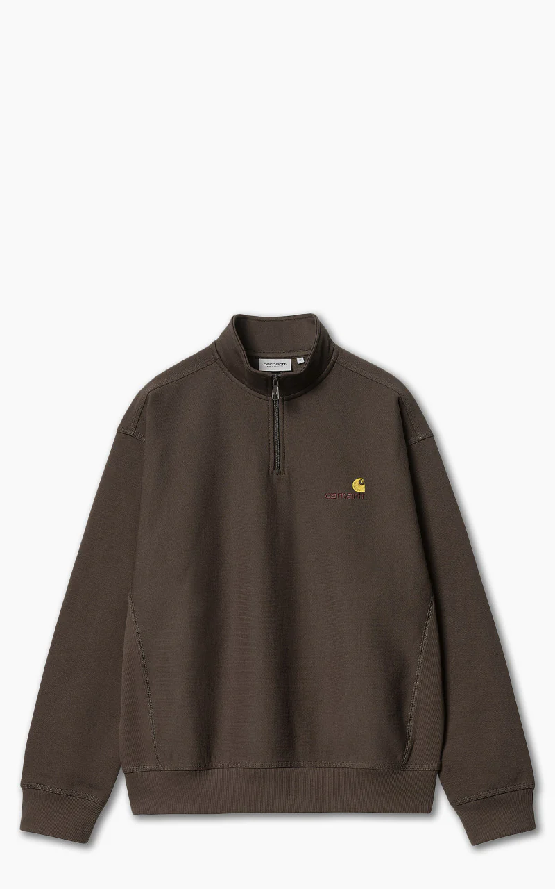 Carhartt WIP Half Zip American Script Sweatshirt Buckeye