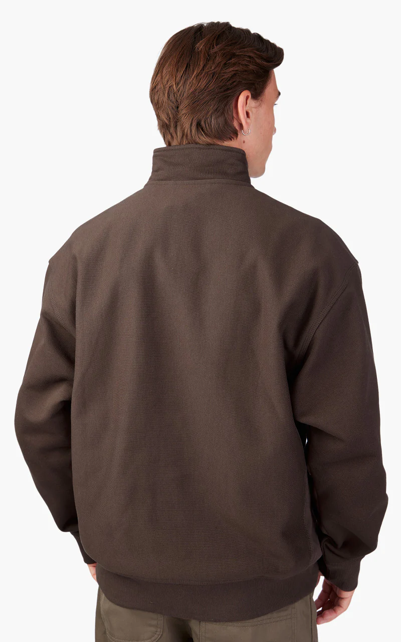 Carhartt WIP Half Zip American Script Sweatshirt Buckeye - Image 6