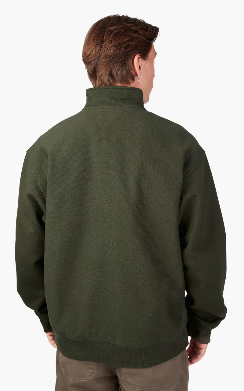 Carhartt WIP Half Zip American Script Sweatshirt Plant - Image 6