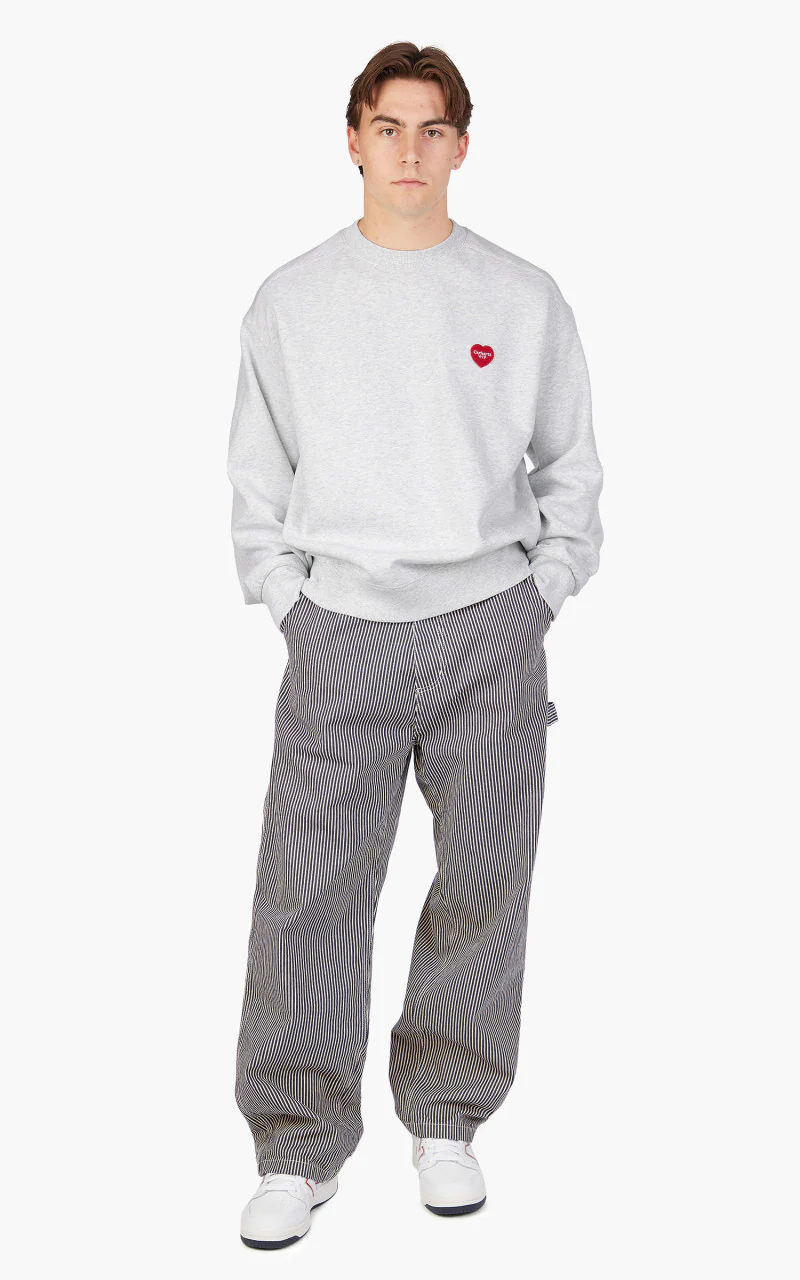 Carhartt WIP Heart Patch Sweat Ash Heather - Image 2